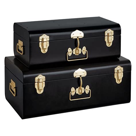 small metal trunk box|metal storage chests and trunks.